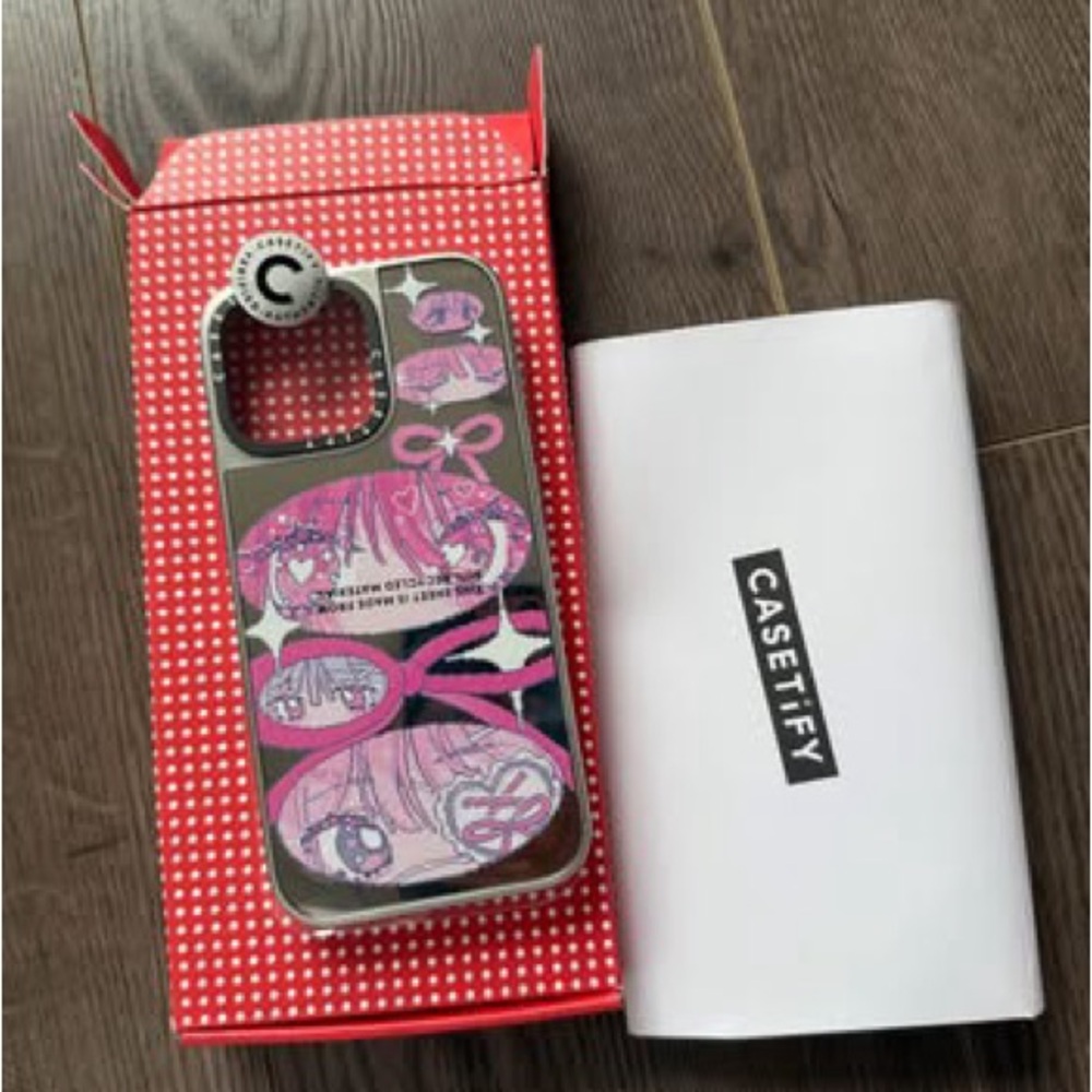 Casetify Pink and Gray iPhone 16 promax Case